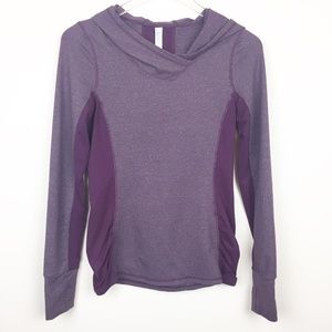 Kyodan | Purple Running Yoga Striped Hoodie Pullover